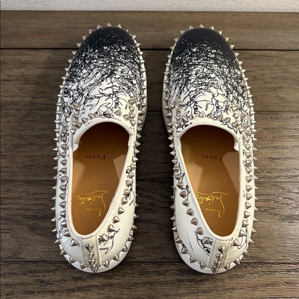 EUC [Christian Louboutin] Pik Boat Patent Spikes Slip-On LTD Men’s US 7 / EU 40 - Picture 6 of 12